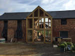 Odell, Bedfordshire: Timber Frame for the Full Height Entrance Hall